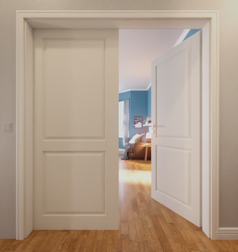 Ușă dublă Stiba Plus 2F lac alb WL10 - imagine 2